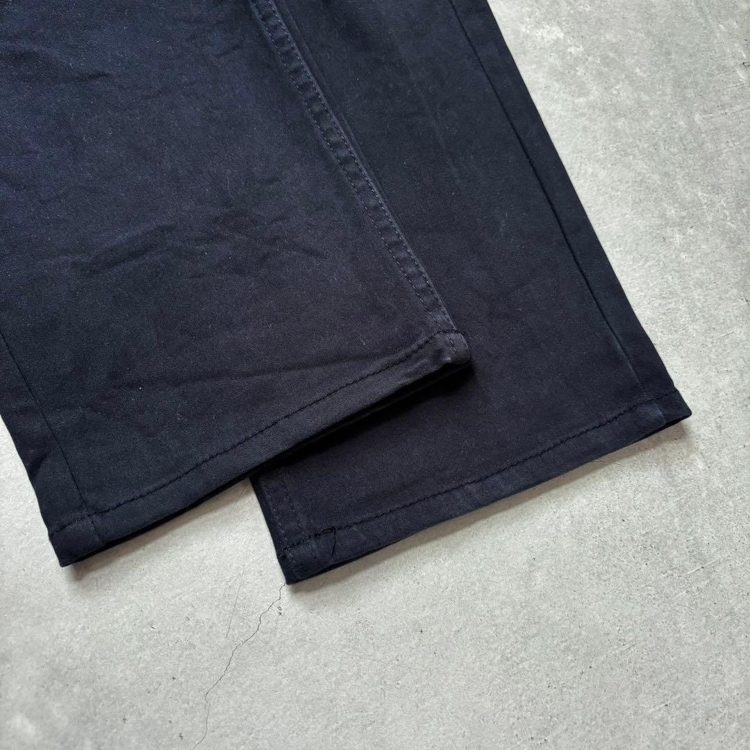 MASTER BUNNY EDITION ストレッチロングパンツ ロゴ 紺 4