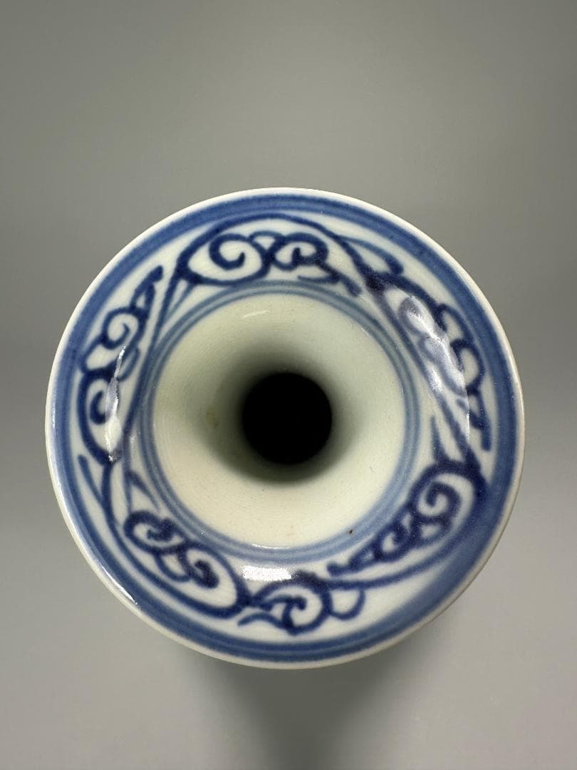 青花鳳凰文花瓶　染付花瓶　花器　華道具　花入　唐物