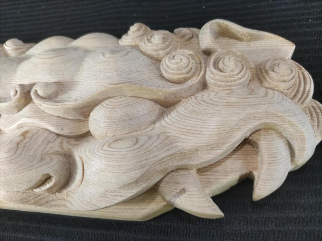 ★☆【獅子】幅30ｃｍ　魔除け！お祭り、山車、神輿　だんぢり彫刻部材