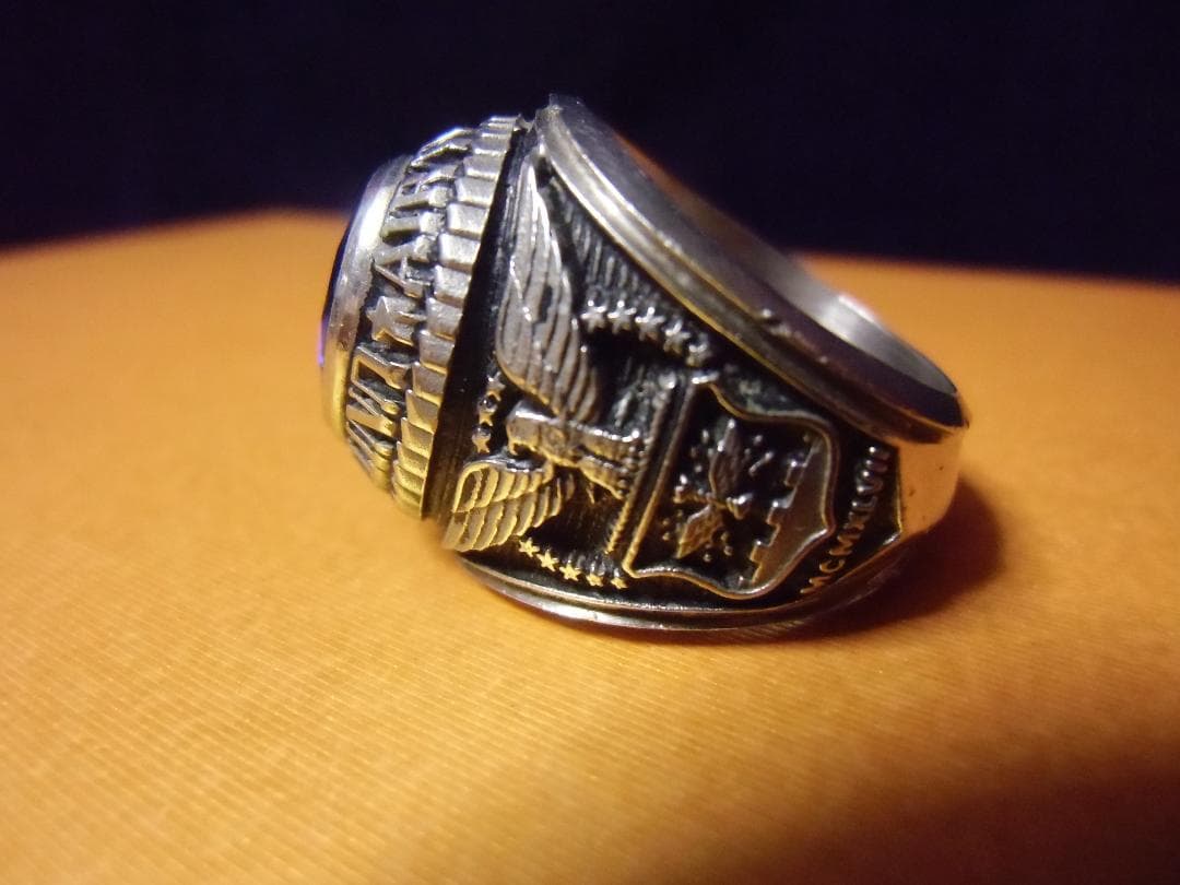 ★アメリカ軍＊空軍/ＵＳＡＦ＊ミリタリーリング＊１７．５号（実物）