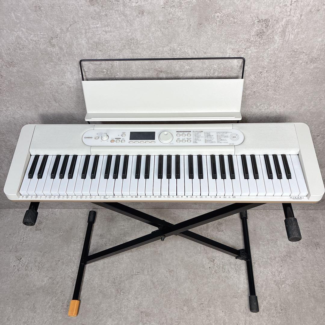 【美品】CASIO カシオ 電子ピアノ 光ナビゲーションキーボード LK-526