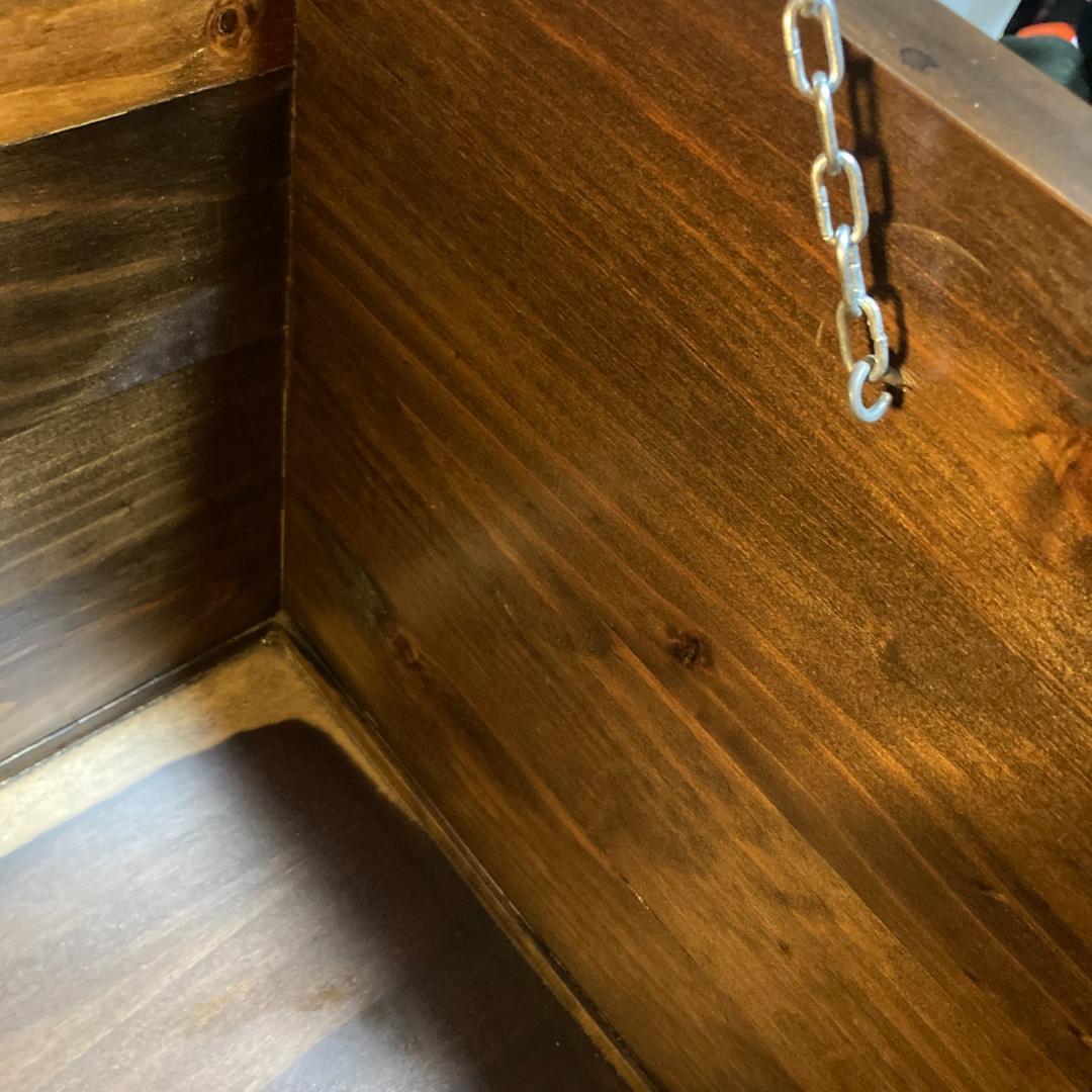 木製トランク　アンティーク調 ヴィンテージ トランクチェスト 宝箱　昭和レトロ