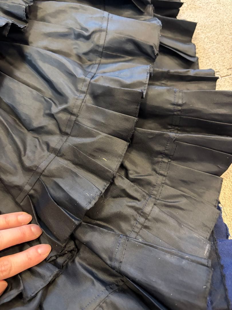 フラメンコ バタデコーラ 濃紺 ネイビー 舞台衣装