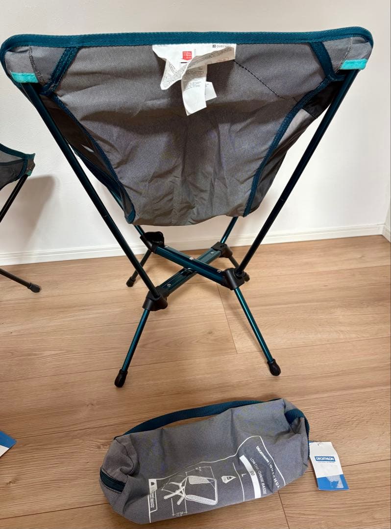 美品2脚 QUECHUA (ケシュア) 折りたたみ式 ローチェア コンパクト