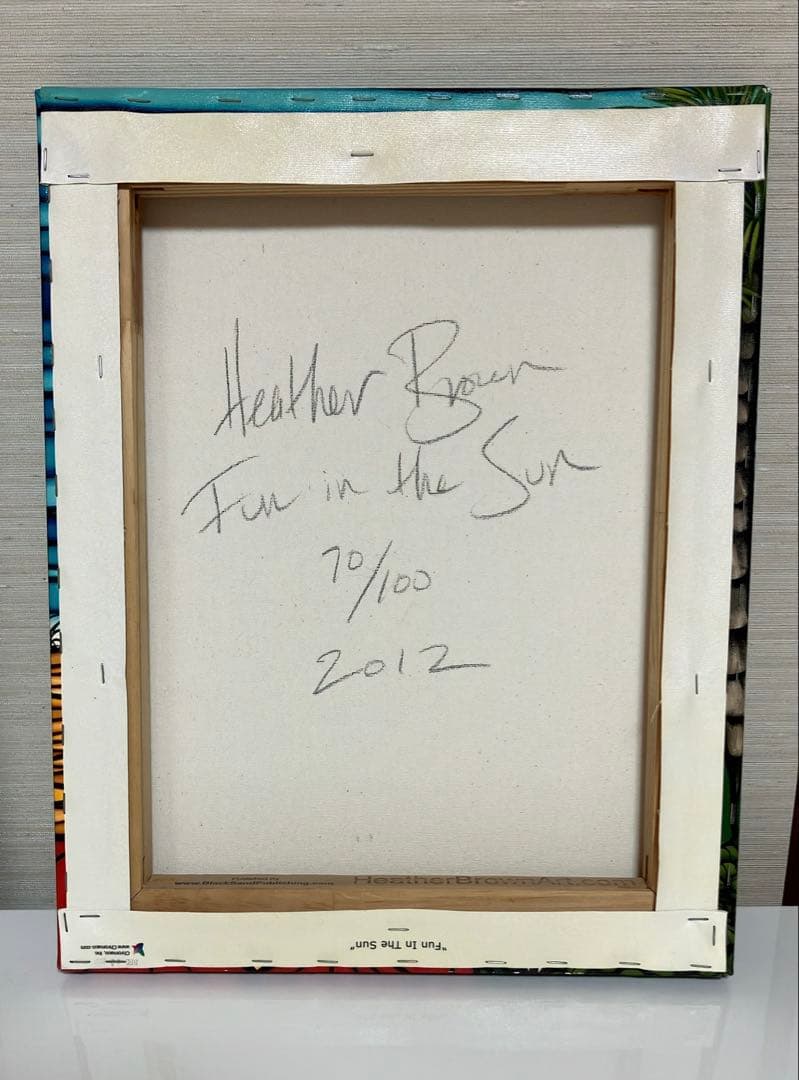 ヘザーブラウン ジクレー キャンパスプリント　【Fan in the sun】