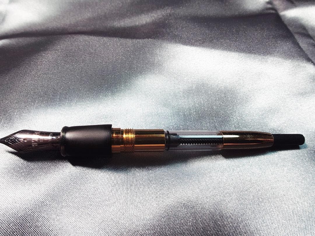 PLATINUM プラチナ万年筆 出雲 漆黒 竹林群虎図 F細字