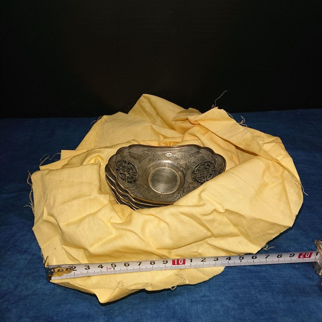純錫古錫セット中国茶托古玩