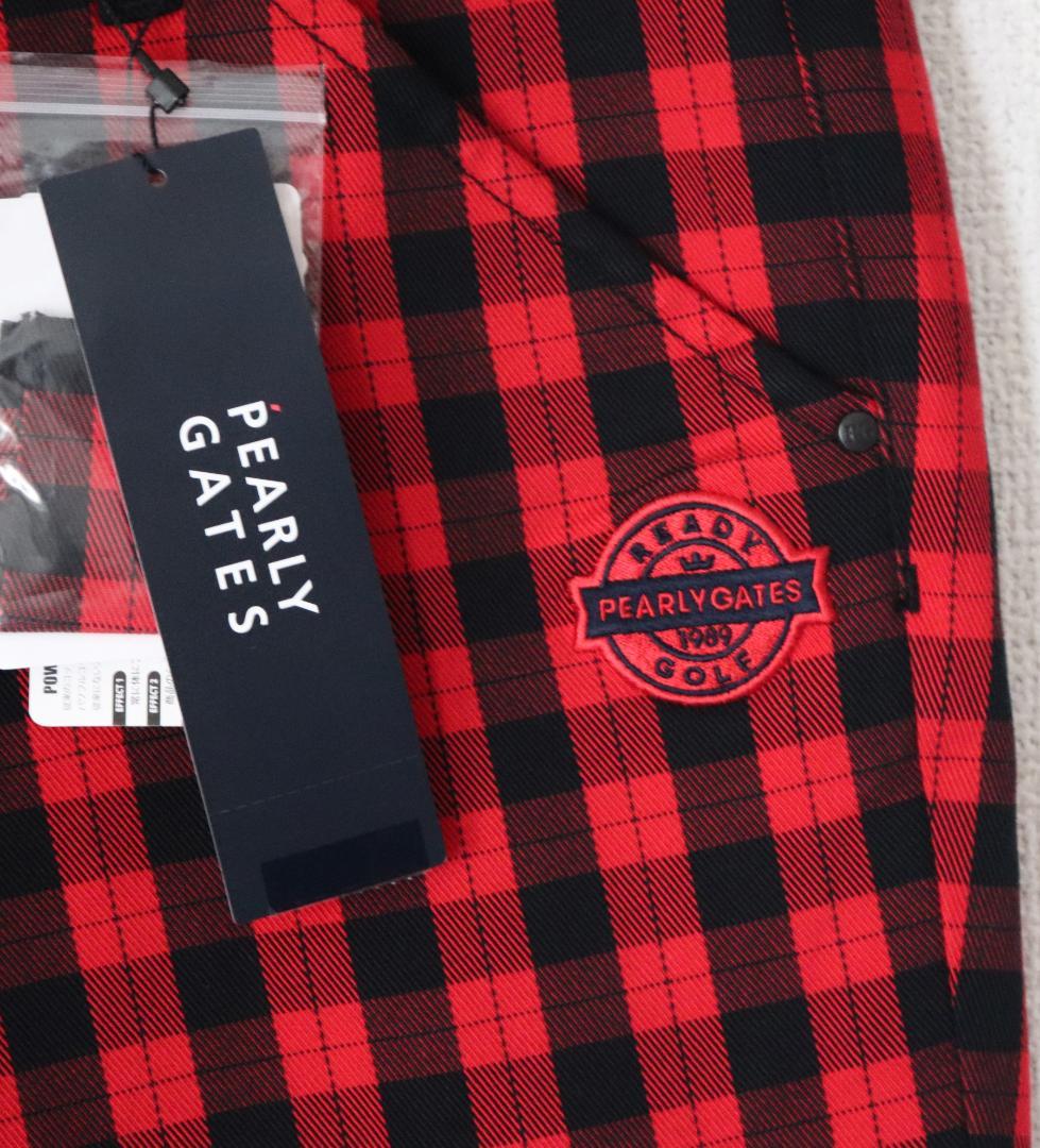 新品【パーリーゲイツ】ロゴ刺繍 ハイパーストレッチ ゴルフパンツ 4(w78 )