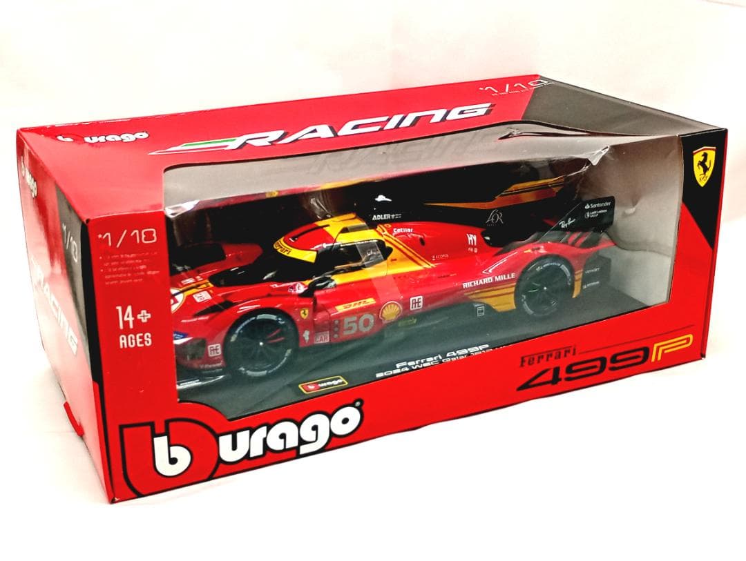 ブラーゴ 1/18 フェラーリ 499P #50 WEC カタール 2024