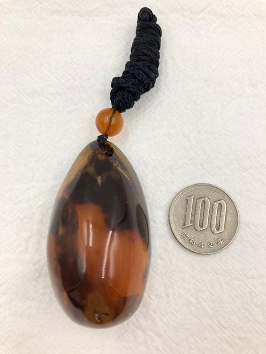 琥珀 植物入り アンバー 琥珀ネックレス 天然石 プレゼント