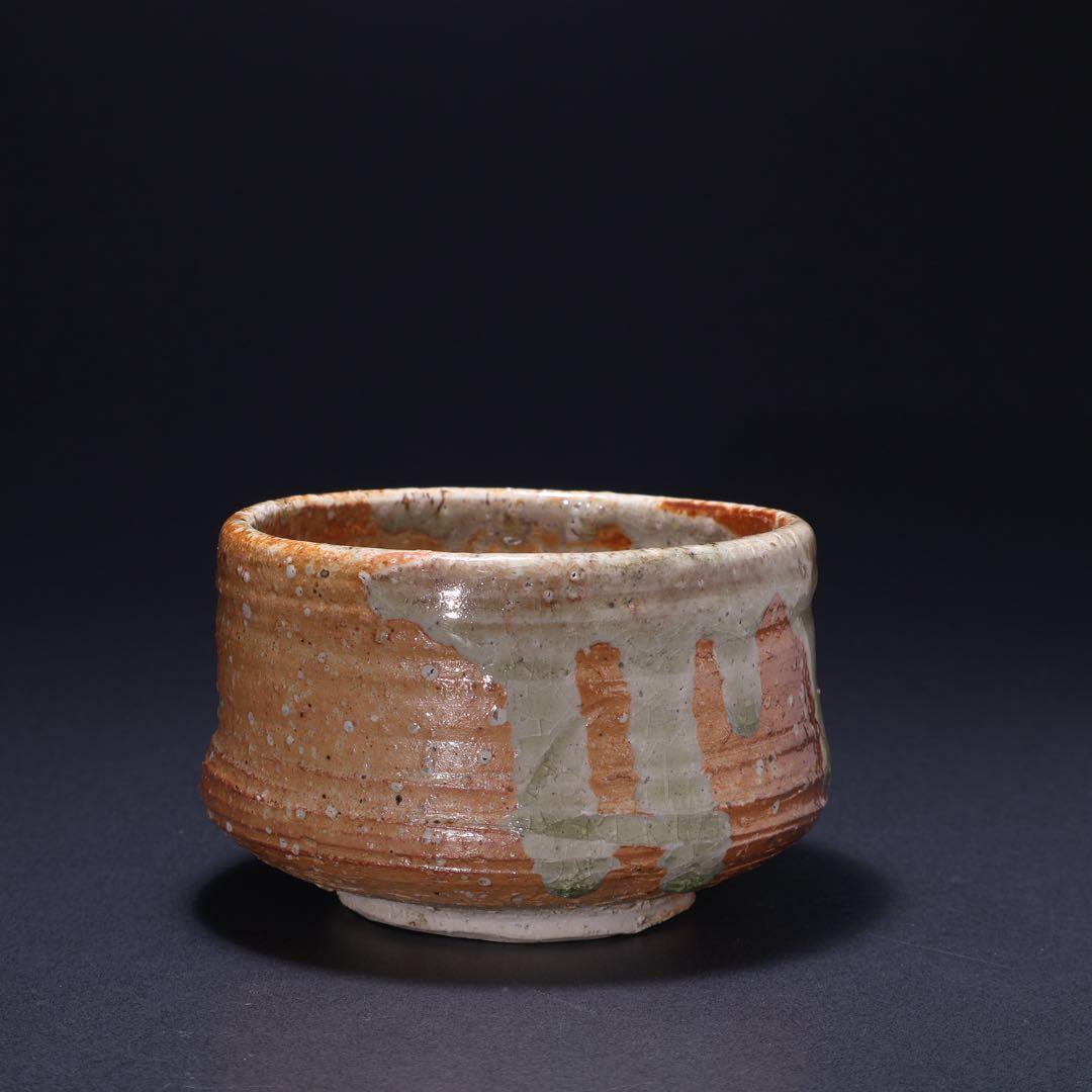 【抹茶碗】　信楽　直方　共箱　銘雪片　茶道　R1527お16