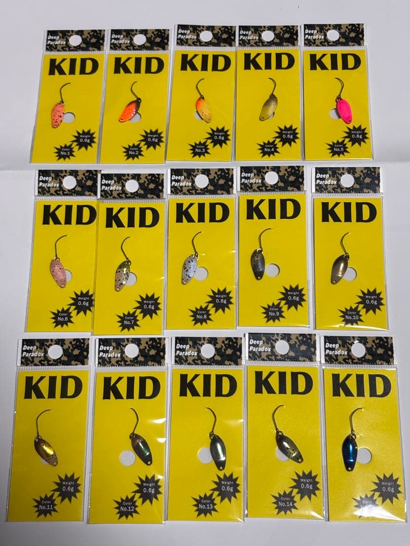 ディープパラドックス ルアー 全色セット キッド 0.6g KID スプーン