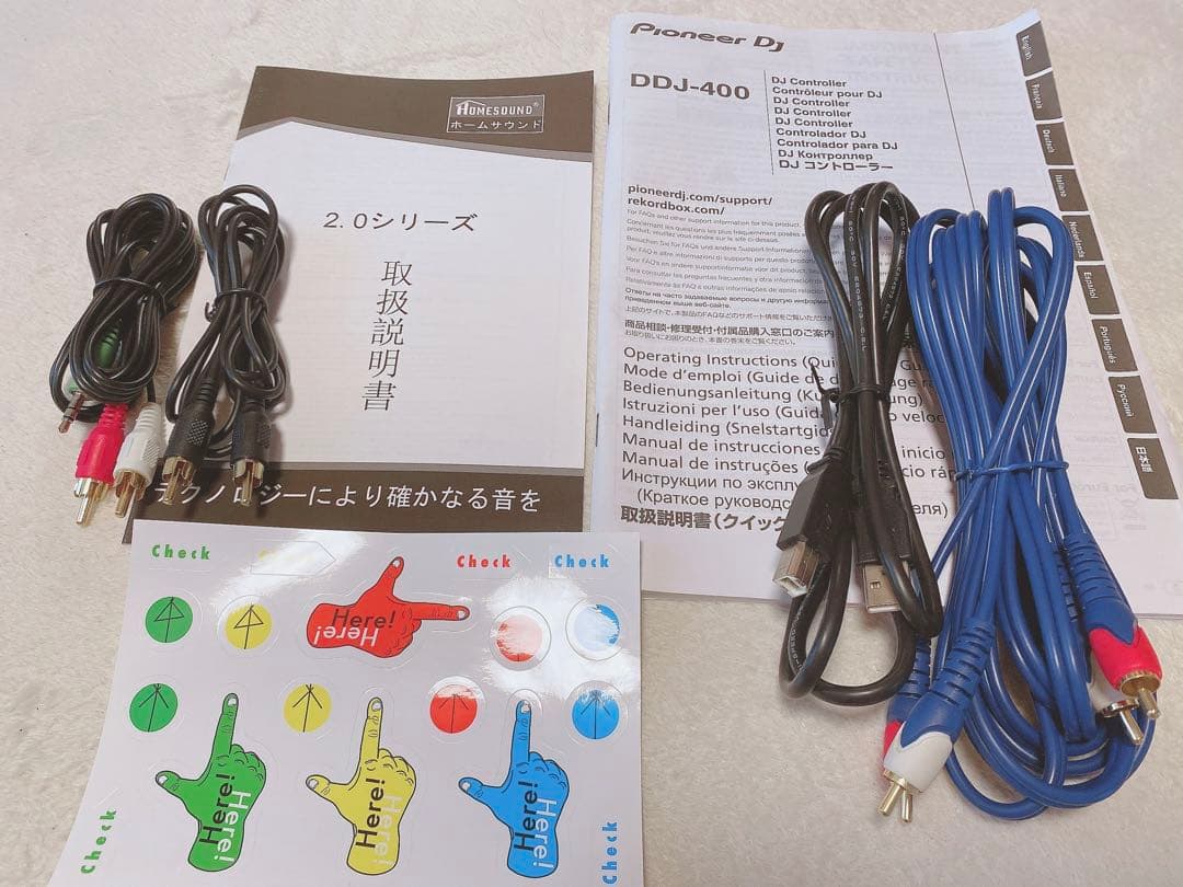 Pioneer DJ DDJ-400 コントローラー＋スピーカー＋付属品セット