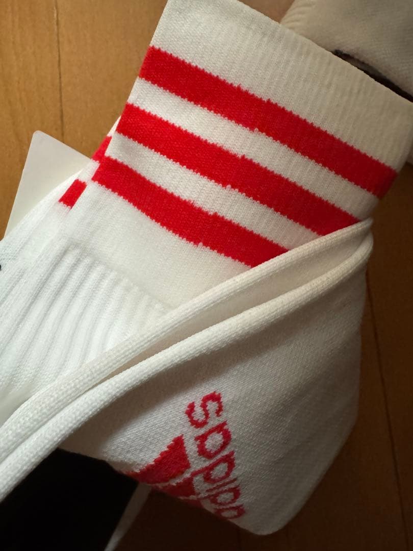 希少　美品　adidas アディダス　流経大柏　支給品　ソックス　ホームアウェイ