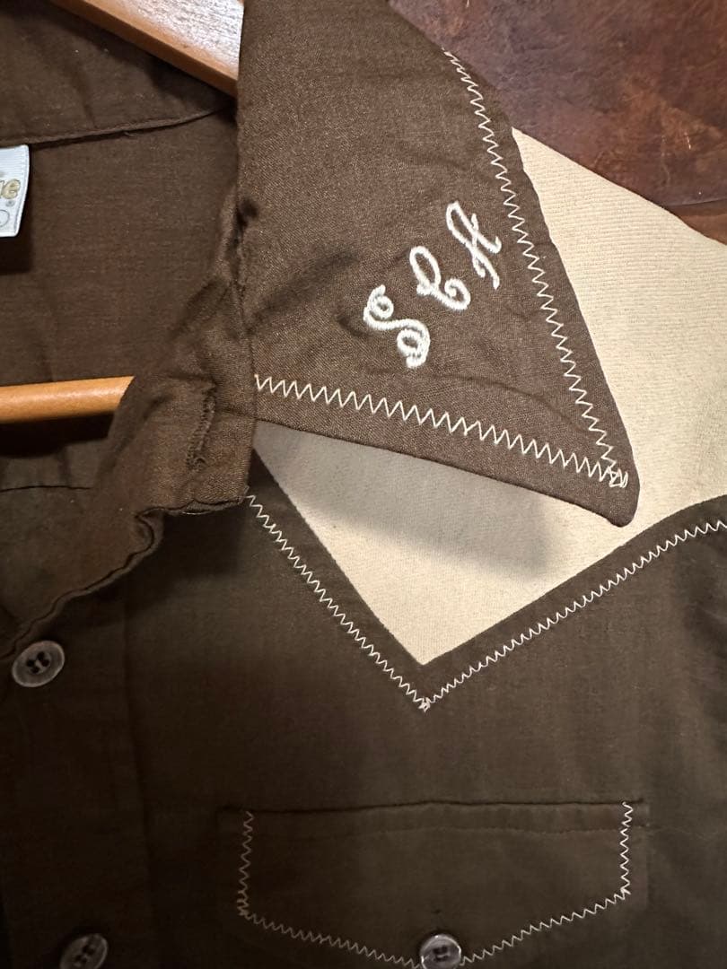 70’S KING LOUIE キングルーイ ボウリングシャツ　刺繍　プリント