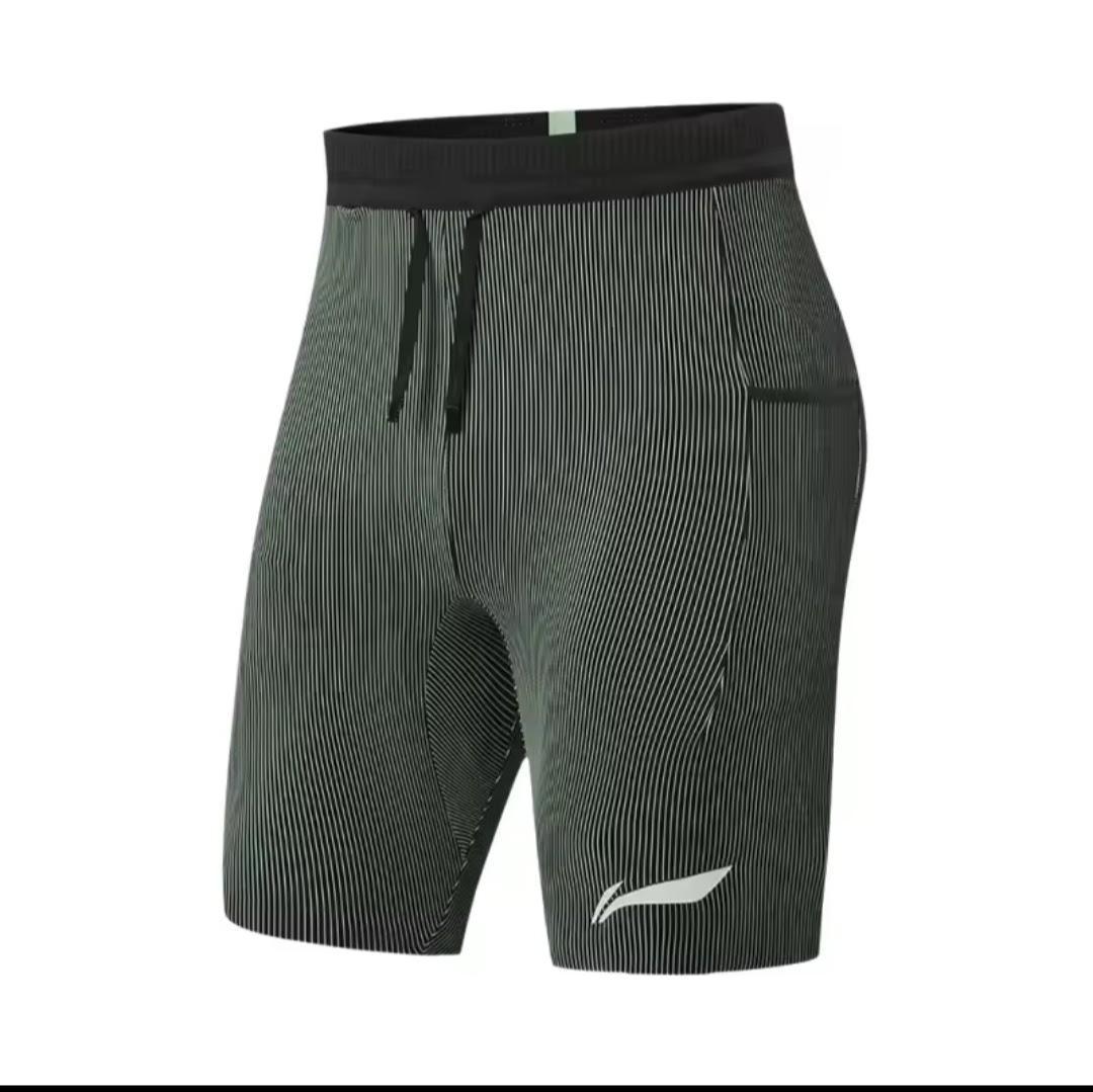 【Mサイズ】Li-Ning リーニン ランニングタイツ（黒X白）【即購入可】