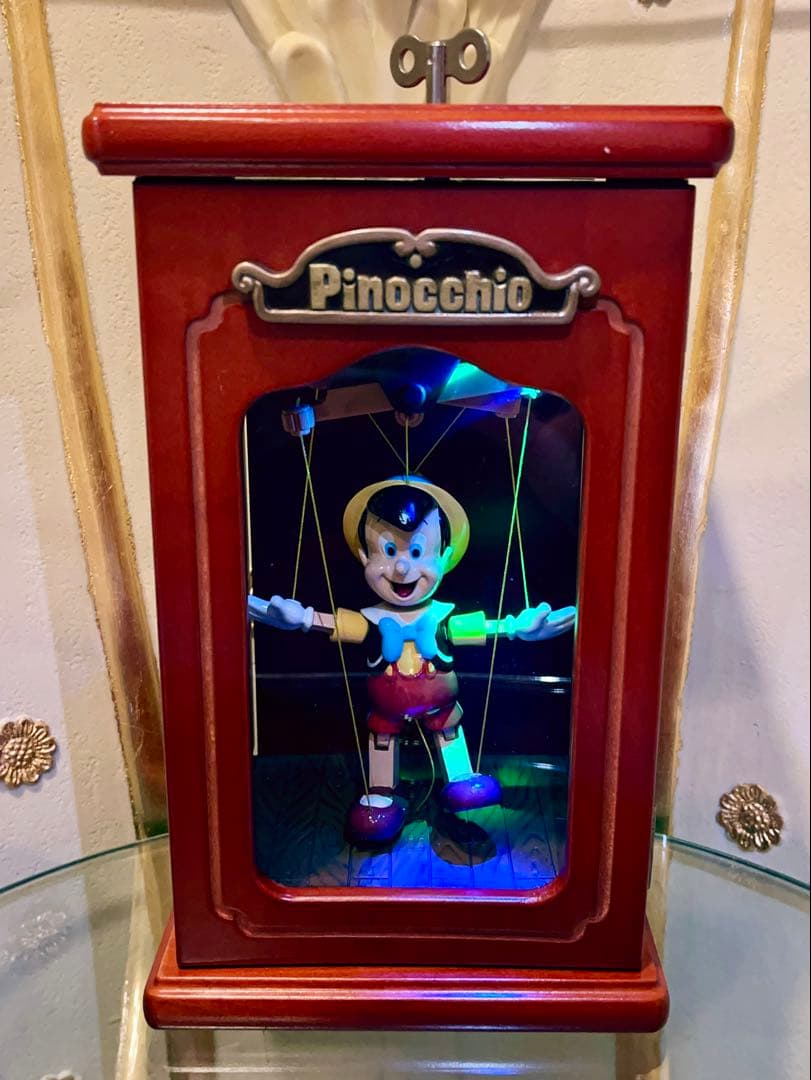 激レア ディズニー ピノキオ マリオネット オルゴール ライト 置物 入手困難
