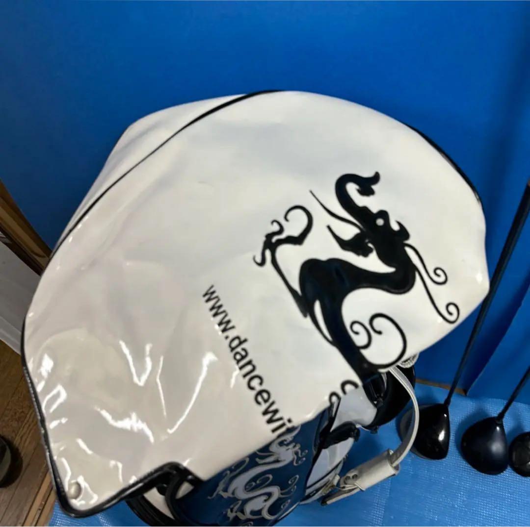 Dance with Dragon キャディバッグ 白黒