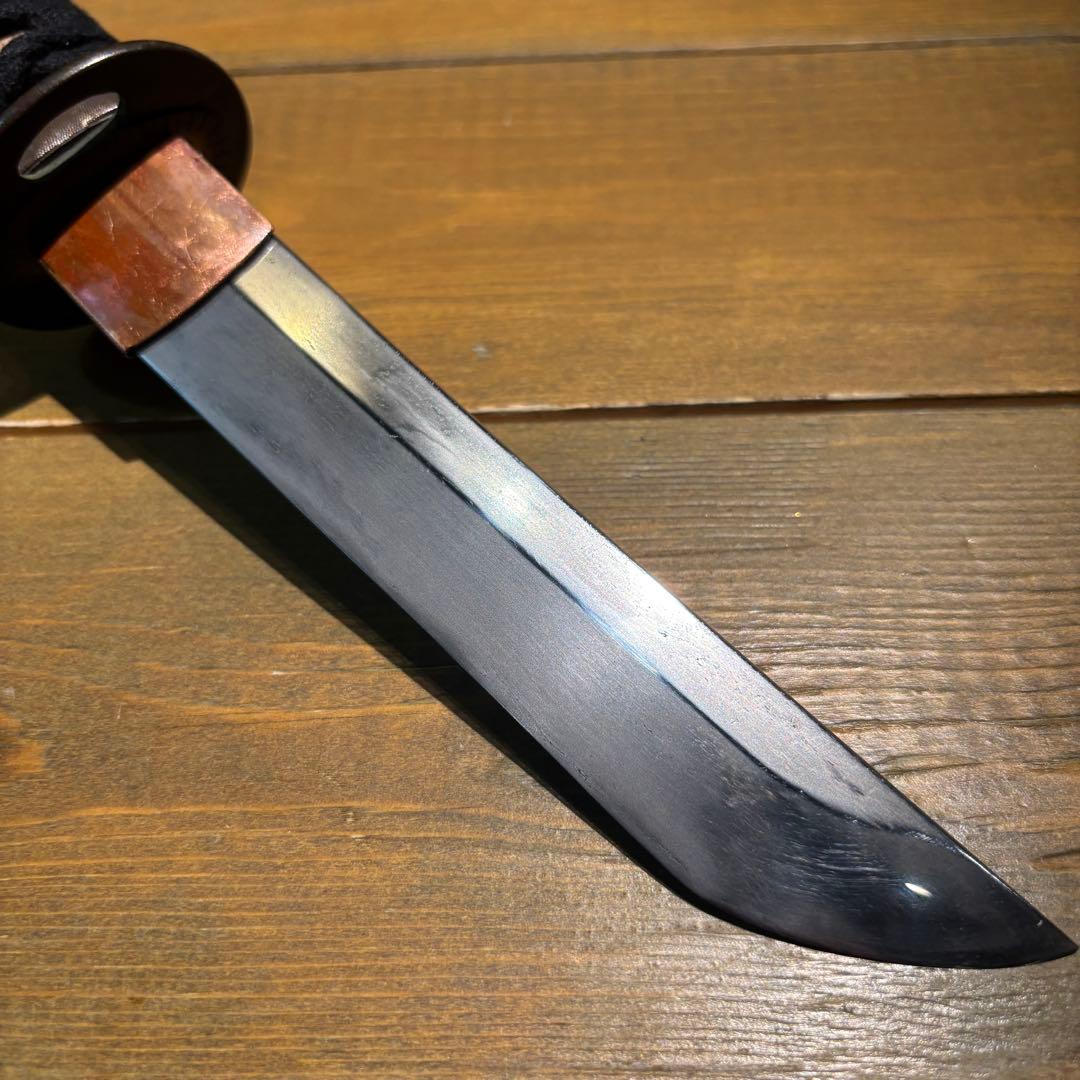 日本刀残欠クラフトナイフNo.72 備州長船住近景 拵 裏銘あり