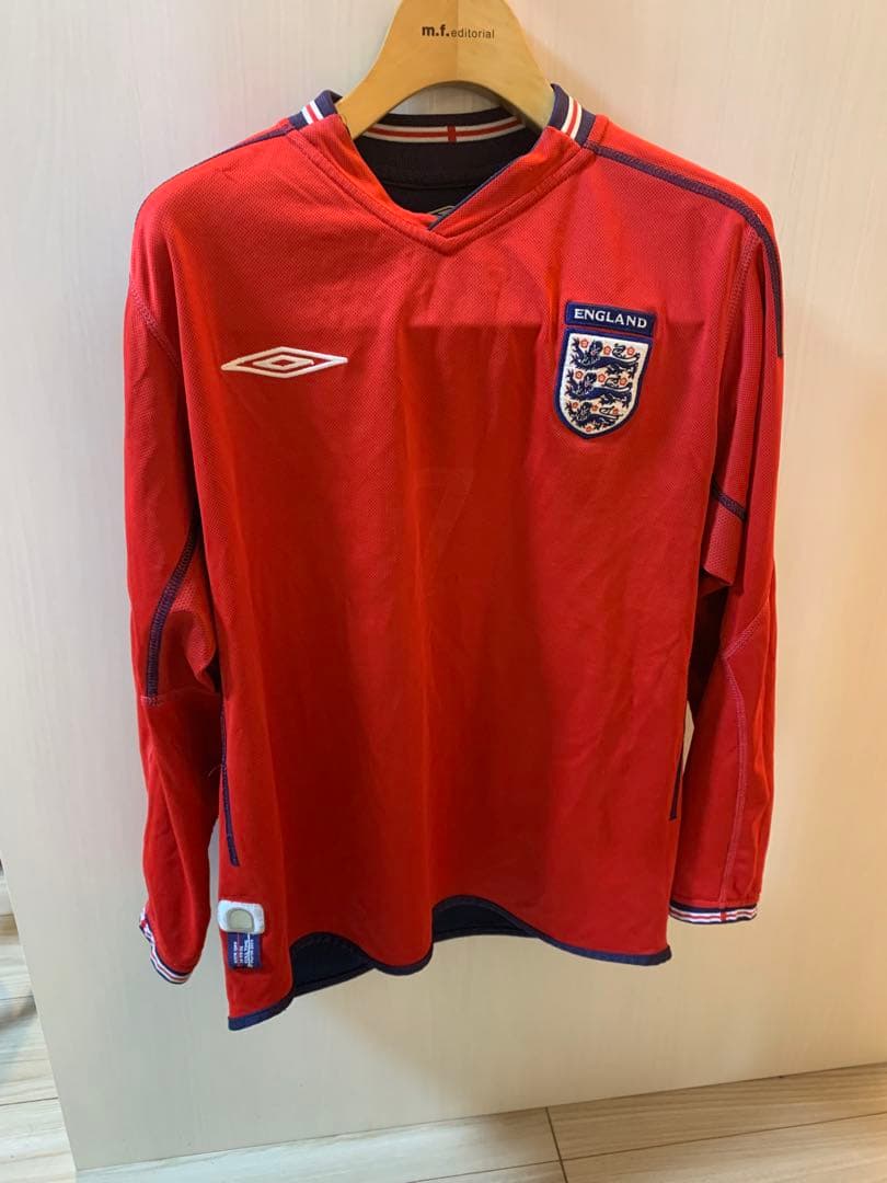 イングランド代表 サッカー　アウェイ　レトロ　リバーシブル　2002