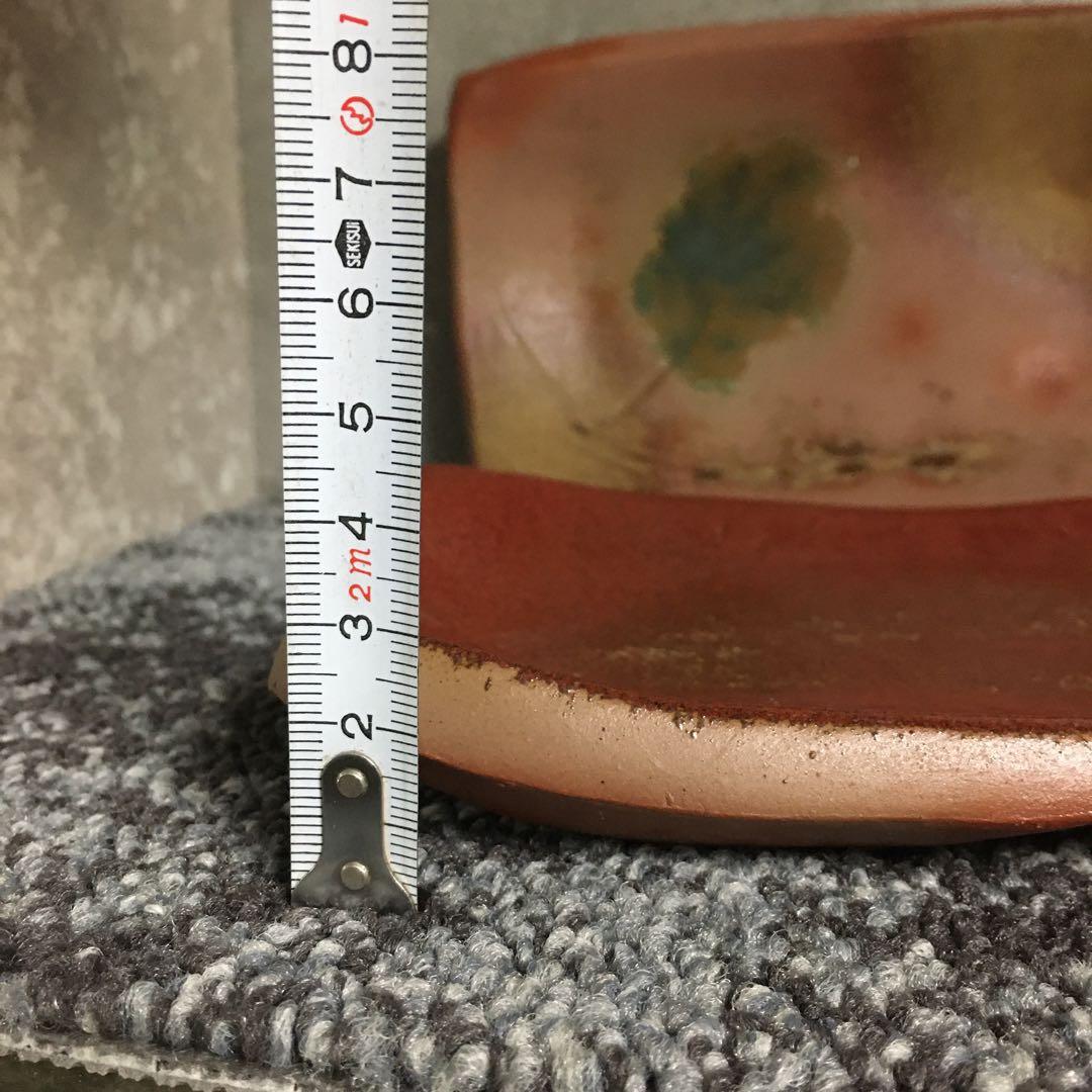 備前焼　緋襷　絵皿　角皿　長方皿　四方皿　大１枚　小２枚　セット