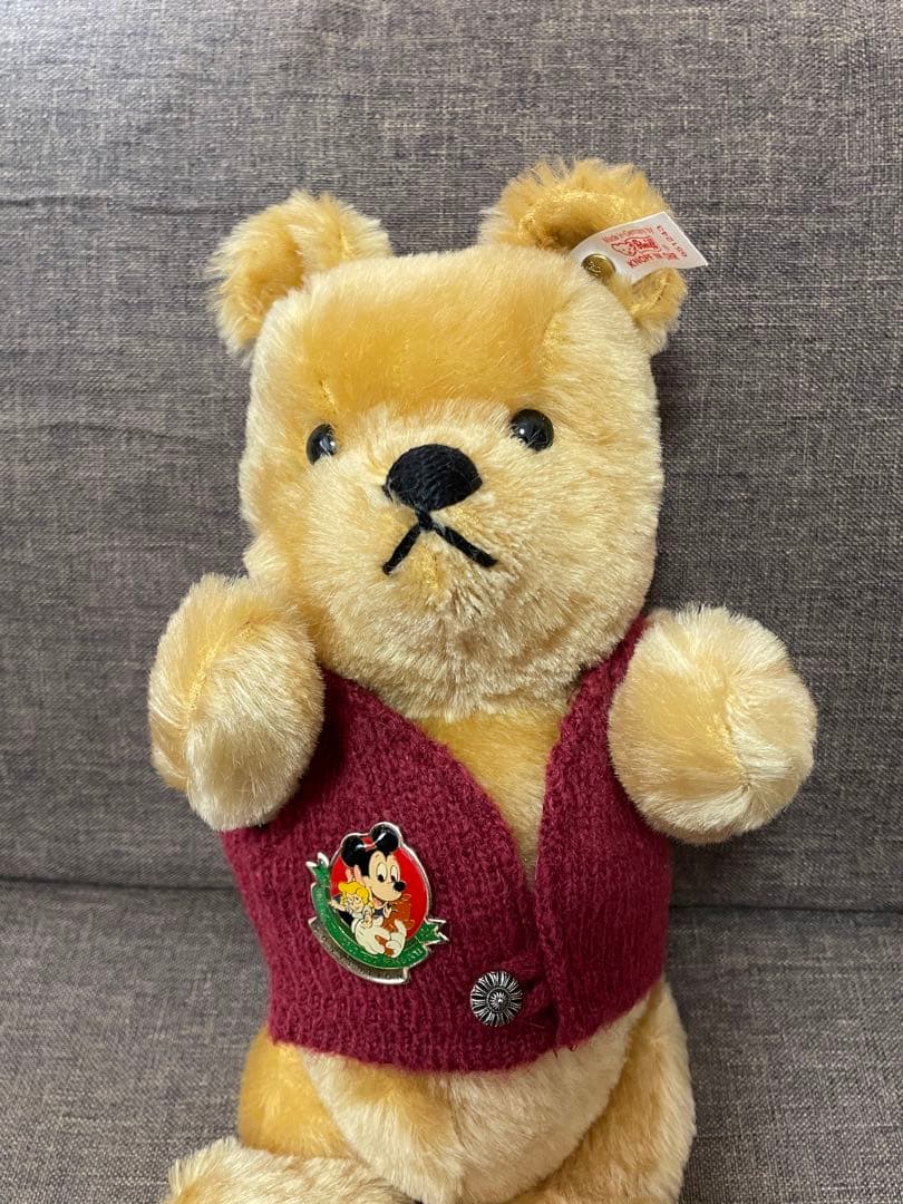 シュタイフ プーさん 限定ピンバッジ付き　1994 ディズニーワールド