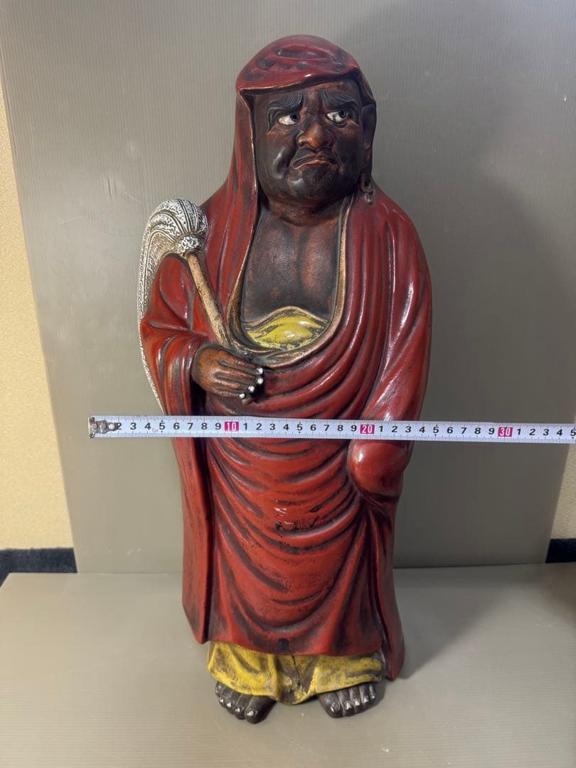 2392 九谷焼　達磨大師像   置物　仏教美術  時代物