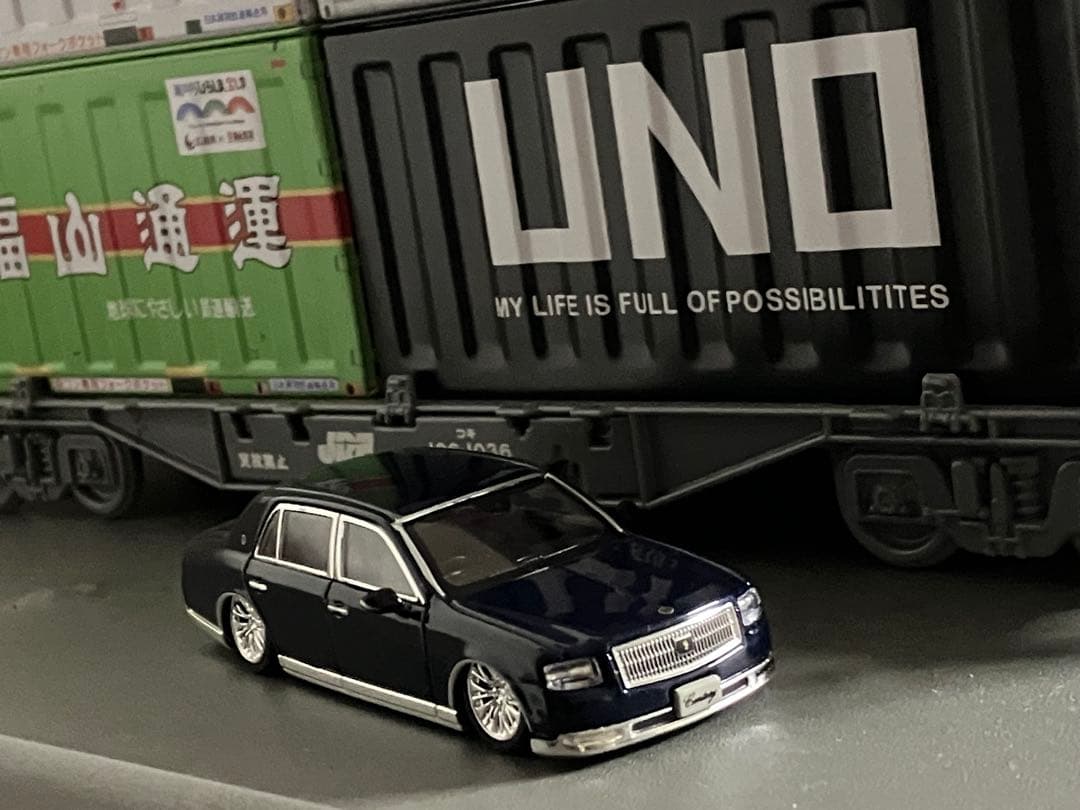 センチュリー　1/64 改造　シャコタン 紺色