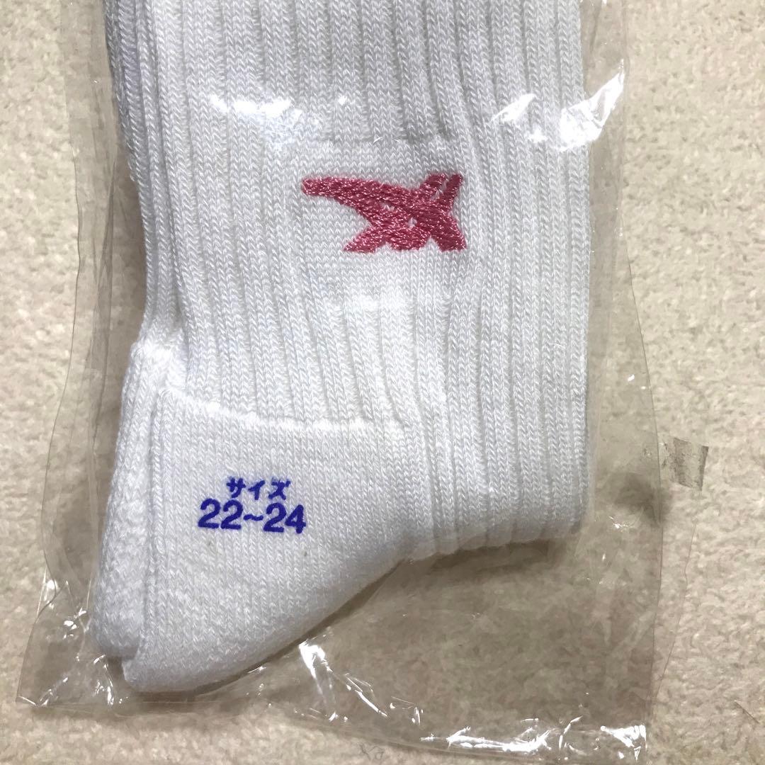 新品未使用タグ付き　アシックスレトロスポーツソックス　レディース　ビンテージ
