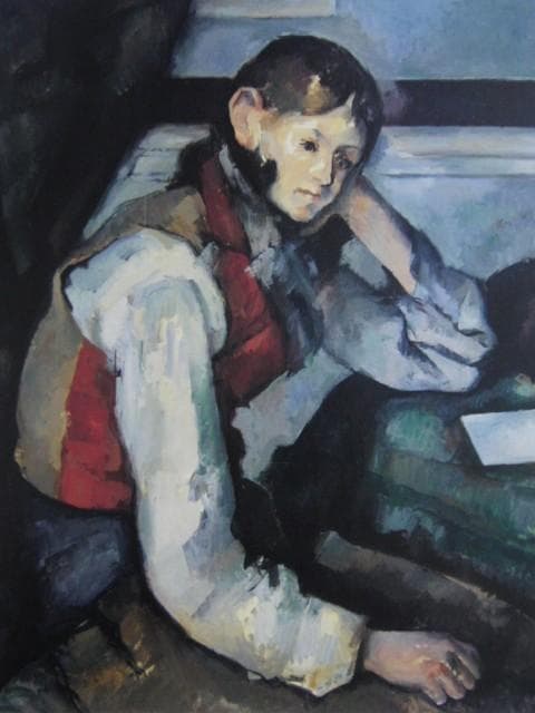 ポール・セザンヌ、赤いチョッキの少年、希少な画集より、状態良好