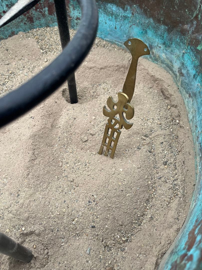 【アンティーク】天然木 切り株 火鉢 無垢 特大 囲炉裏 昭和レトロ 古道具