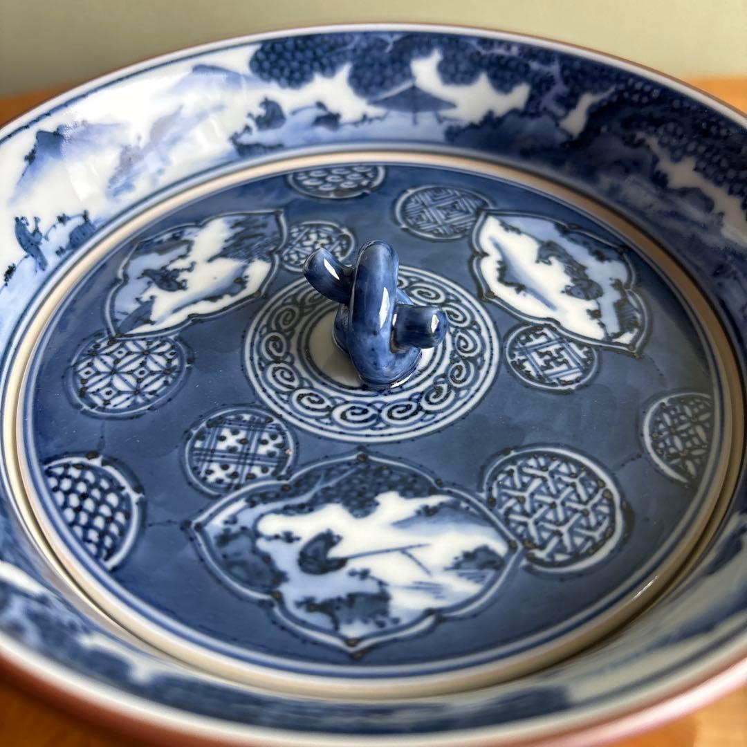 土山松泉造 水指 景徳鎮窯 平安 清水焼 茶道具 共箱