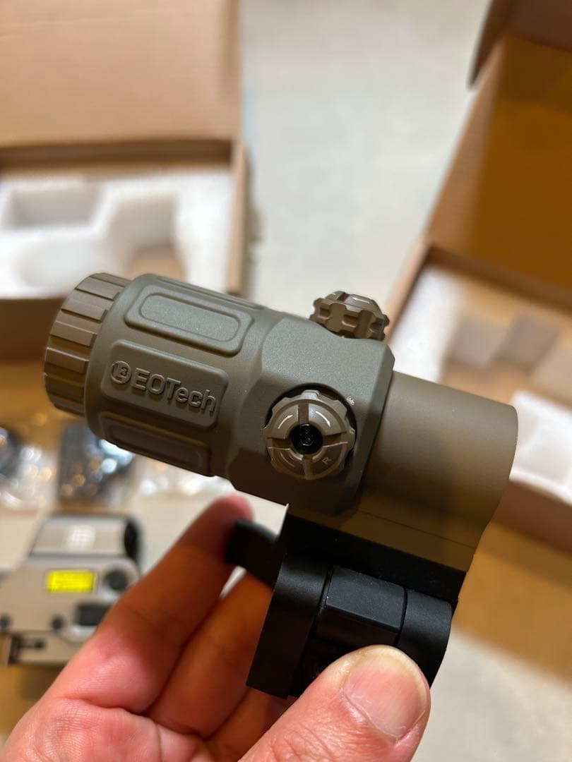 EVOLUTION GEAR製マグニファイア ドットサイトFDEカラー