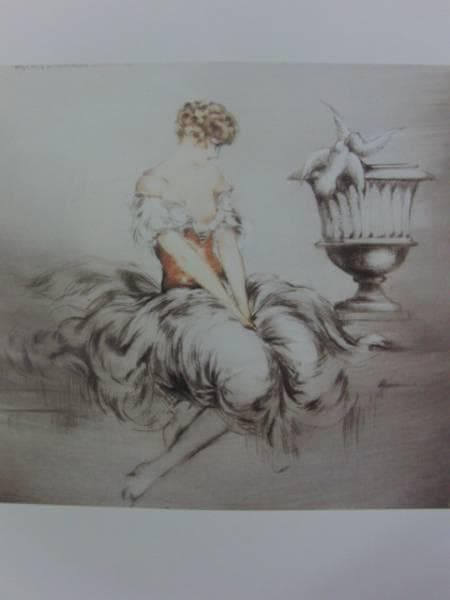 ルイイカール限定版・１０万、恋のレッスン、希少な額装用画集より、新品高級額装付