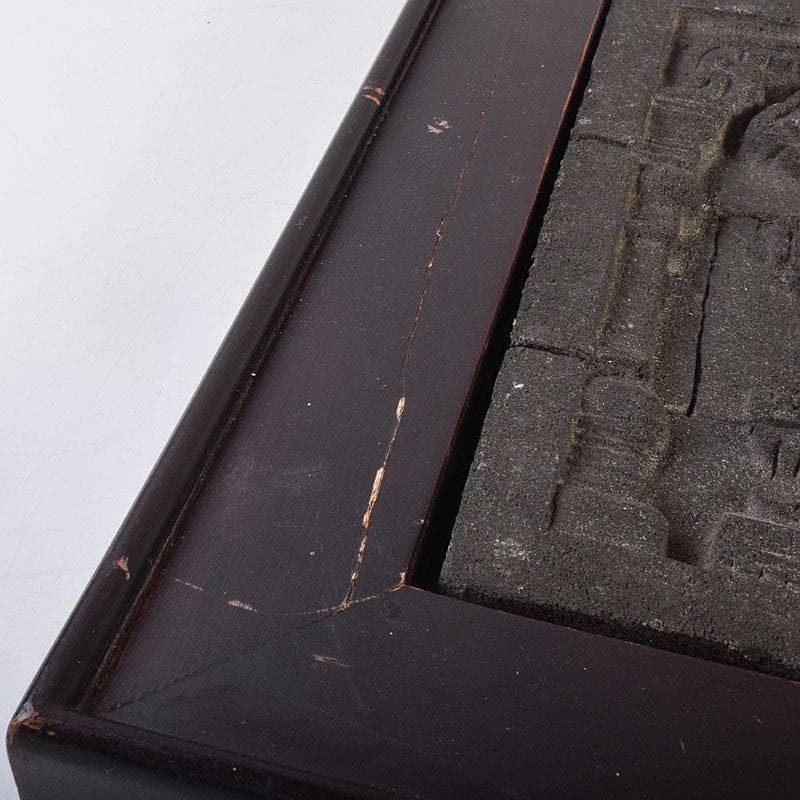 仏教美術　ボロブドゥール寺院　安山岩石粉　レプリカリリーフ　2点　V　R8999