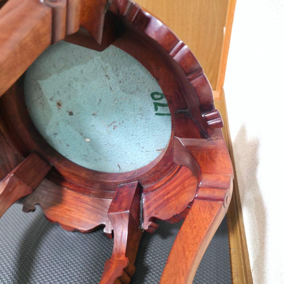 【188】景泰蘭　七宝天板　サイドテーブル　花台飾り台置台装飾時代 唐物中国美術