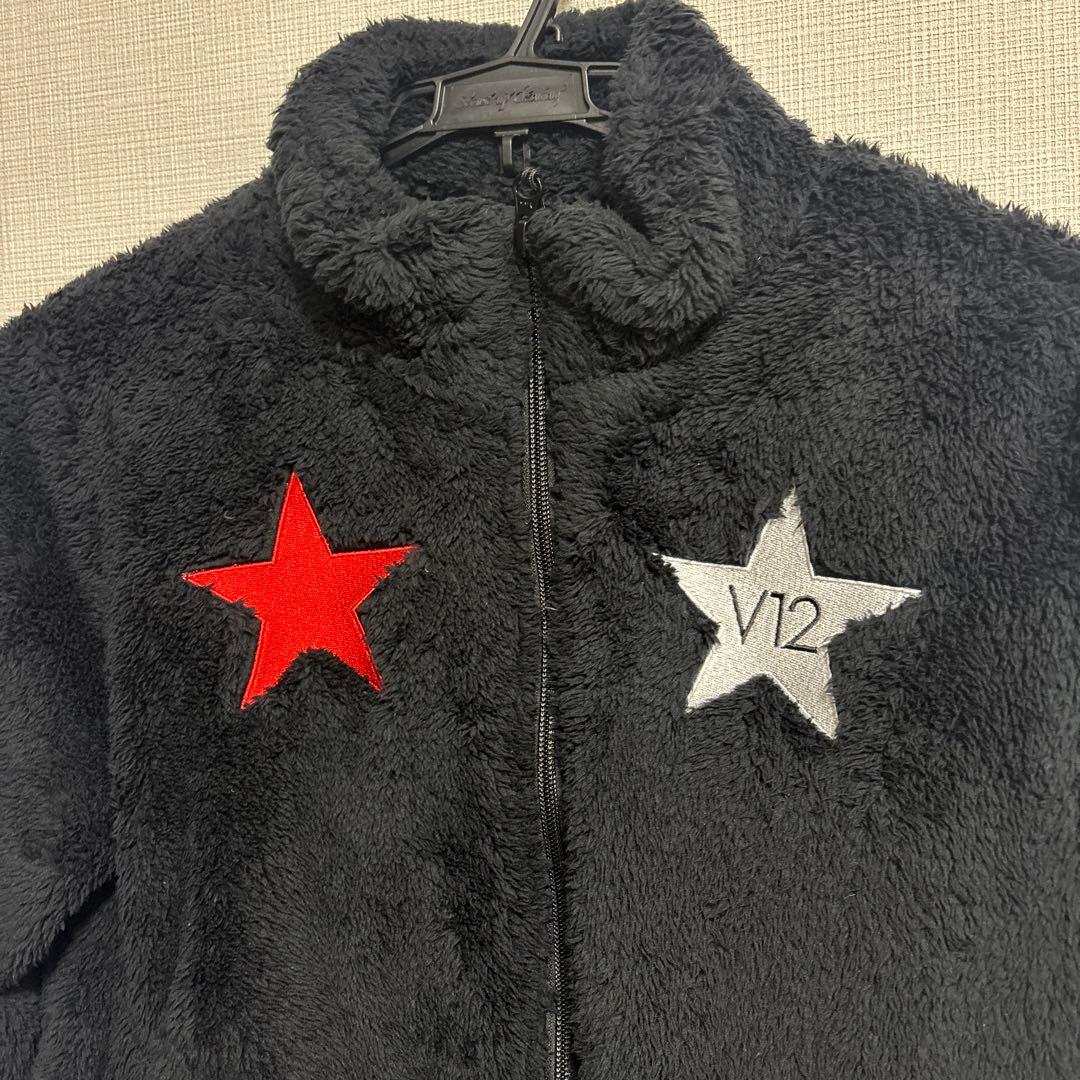 V TWELVE フリース ジャケット 黒 ゴルフ