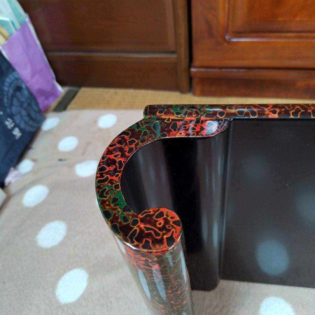 未使用　津軽塗花台　盆栽台　華道具