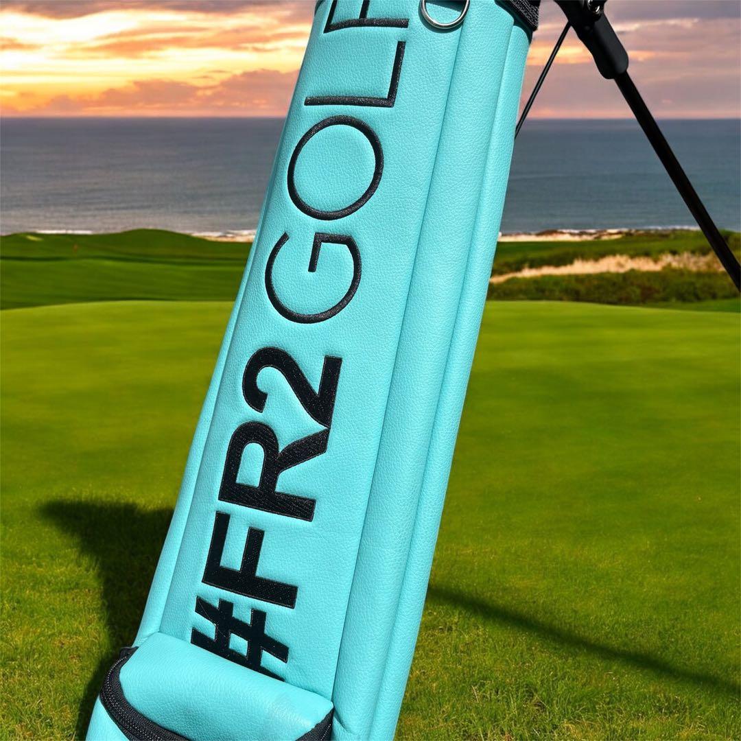 希少 美品 沖縄限定 #FR2GOLF×V12 ターコイズ サブバッグ カバー付