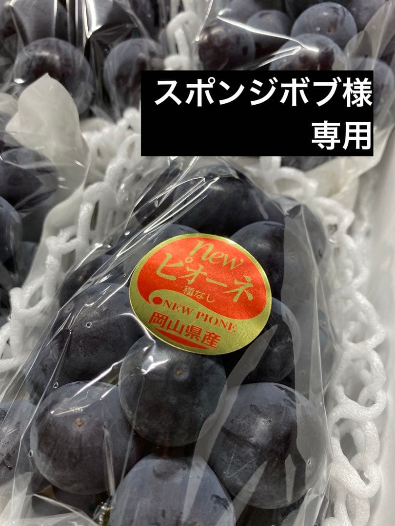 スポンジボブ 【送料込】大粒ピオーネ2kg〜×2箱