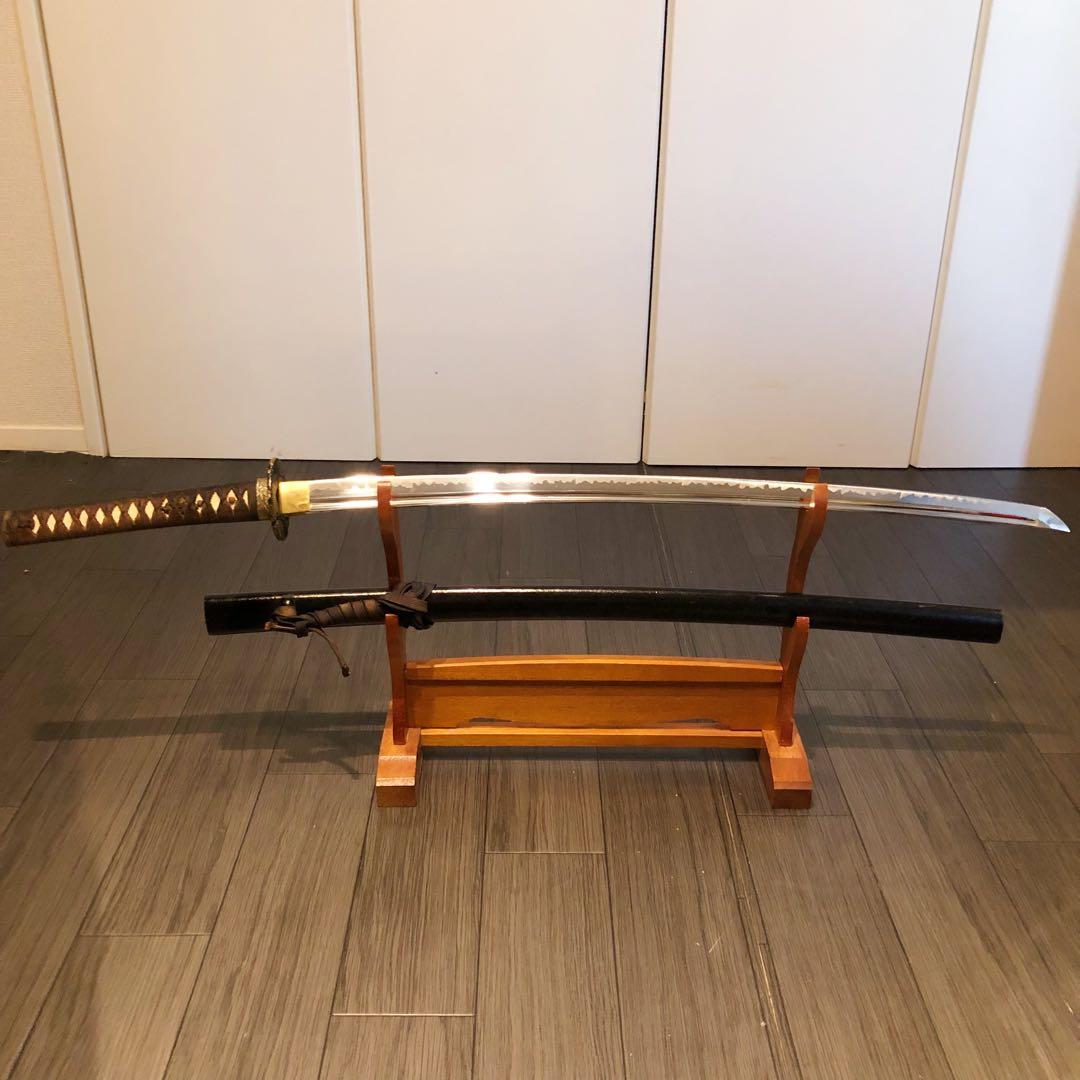 高級模造刀　高級居合刀　樋入り刀身　優波紋　亜合金刀身　居合刀