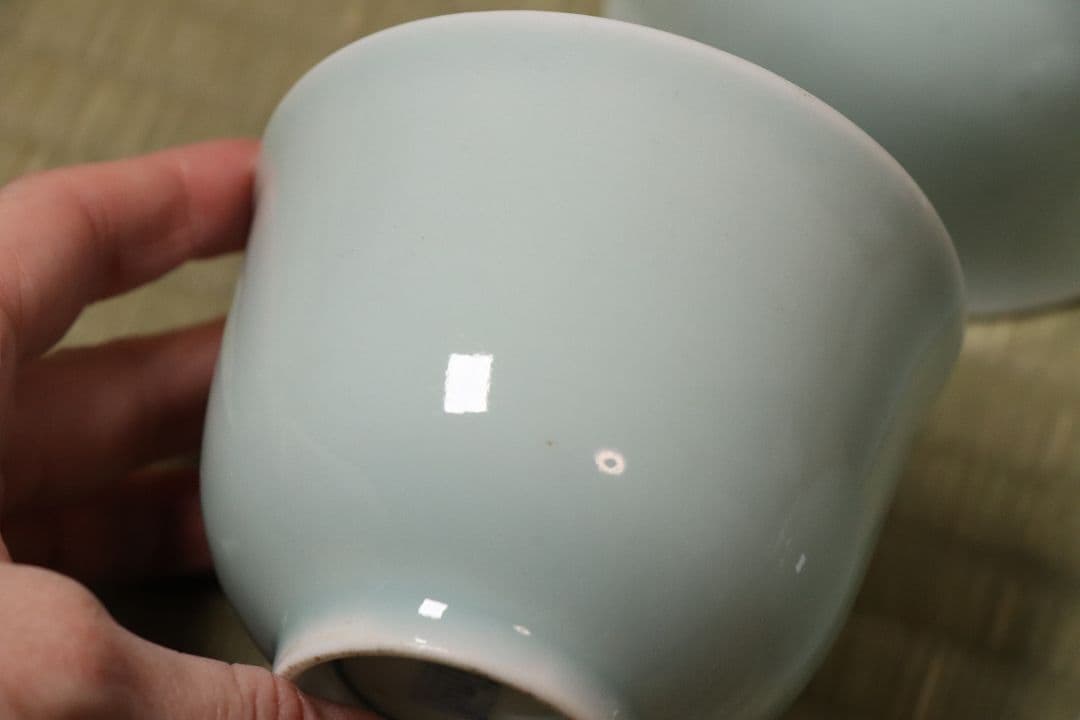 【CM77】古伊万里 青磁 染付 猪口 四客 陶芸 湯呑 酒器 小鉢 向付 懐石