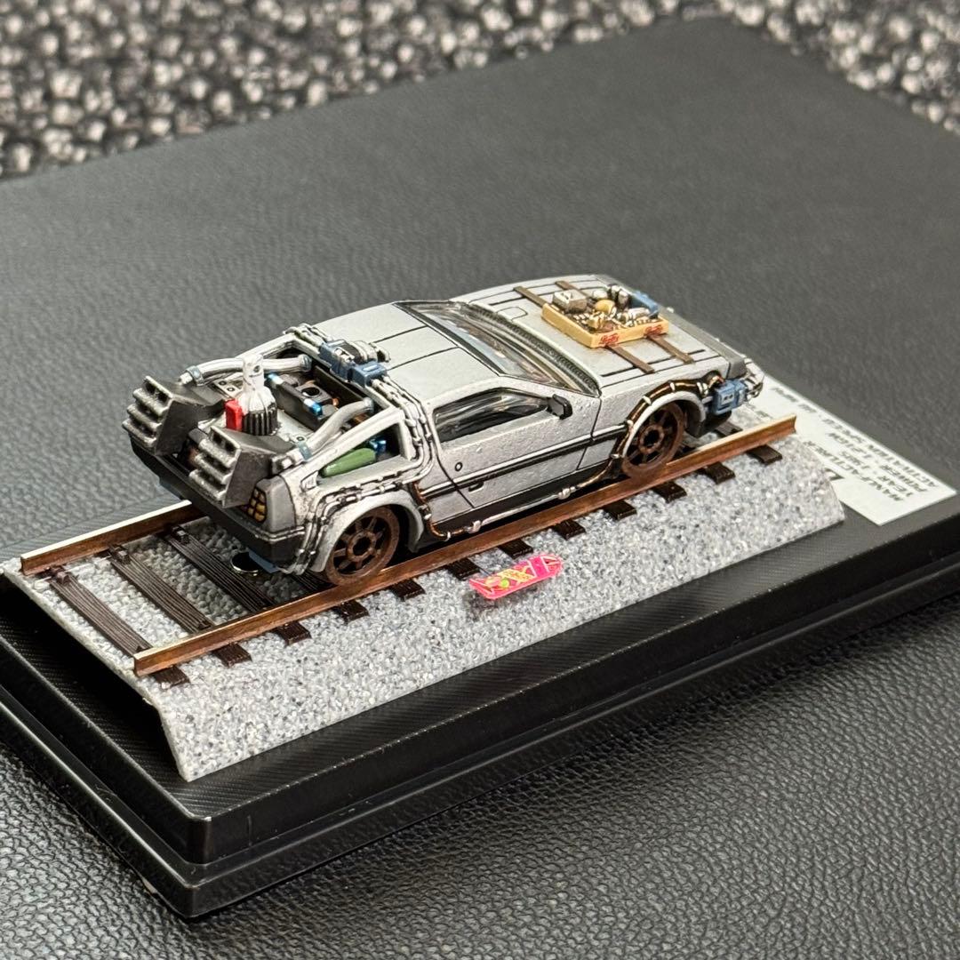 キャラウィール デロリアン レールロードVer.カスタム品&専用ケース ②