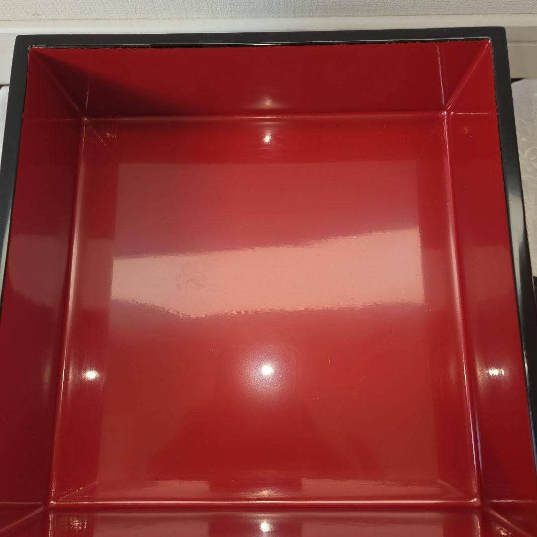 菖蒲と橋の重箱(六寸角三段重)高級漆器