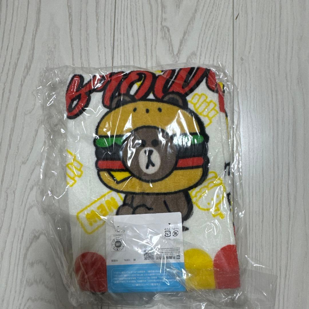 ブラウン⭐️☆ラインフレンズ☆フェイスタオル☆2枚組