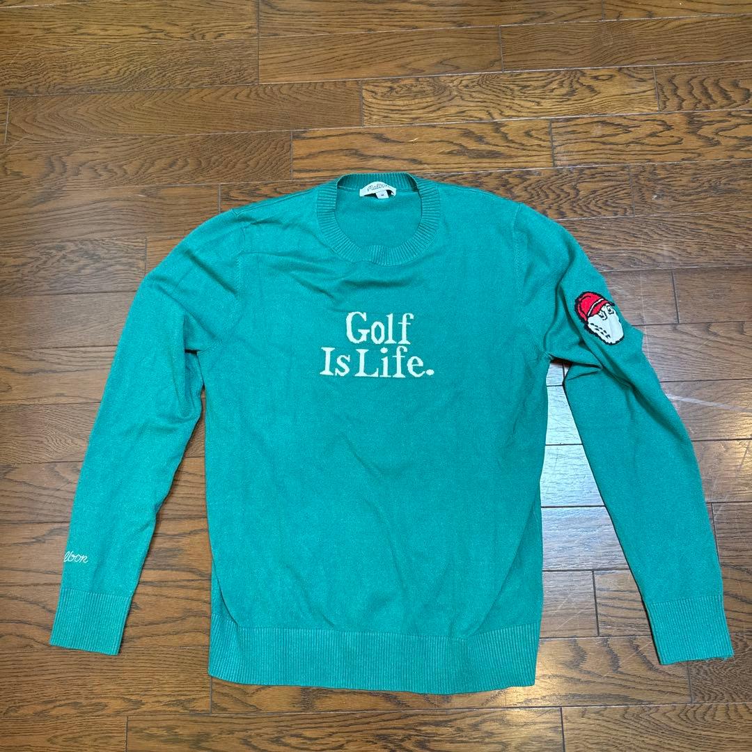 Malbon ゴルフセーター M ターコイズ