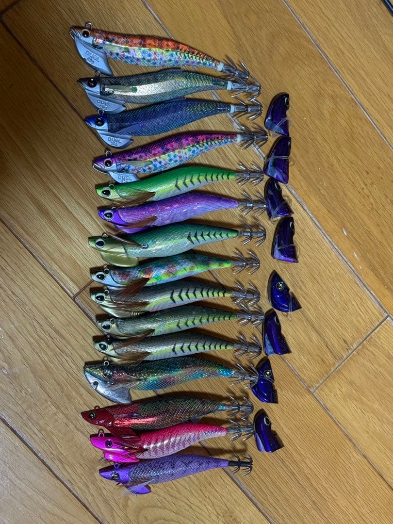 ティップラン用エギ　15点セットシンカーセット