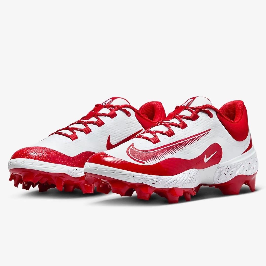 ナイキ アルファ ハラチ エリート 25 野球 スパイク 靴 シューズ 白 赤
