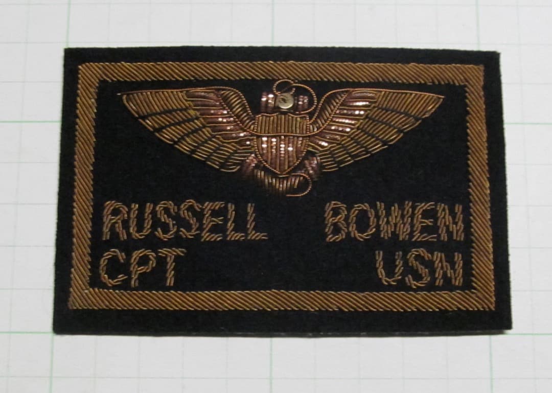 米海軍 40’s 金モール ネームタグ ( USN 朝鮮戦争 パッチ 大佐