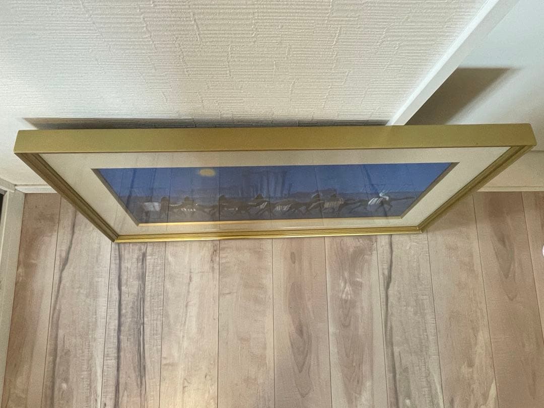 平山郁夫『パルミラ遺跡を行く・夜』大塚巧藝新社 岩絵具方式工芸画 絵画